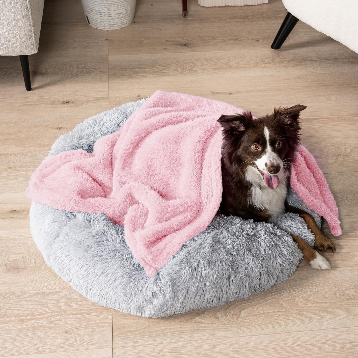 Fluffy Waterproof Dog Blanket Fleece | Soft Warm Pet Fleece Throw for Large Dogs and Cats | Fuzzy Plush Sherpa Throw Furniture Protector Sofa Couch Bed