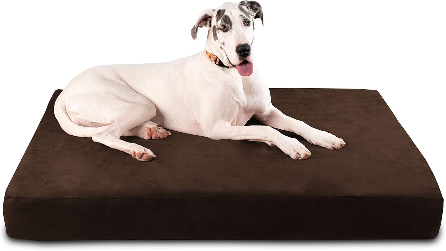 7" Pillow Top Orthopedic Dog Bed for Large and Extra Large Breed Dogs (Sleek Edition) (Giant (60 X 48 X 7), Chocolate)